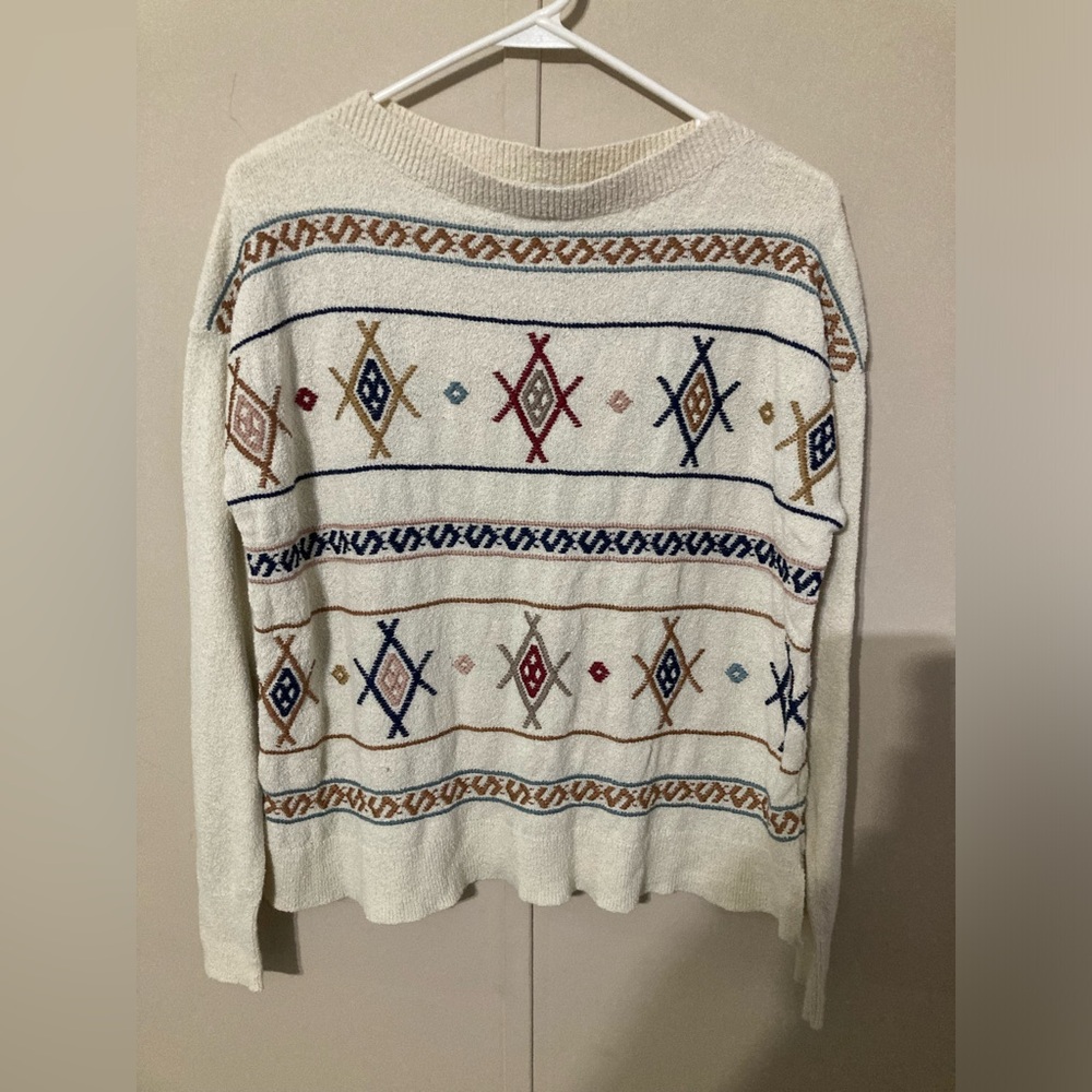 Madewell Reseda Sweater Aztec Crewneck Women's Size Small